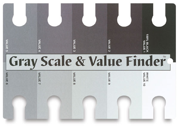 Open in modal - Gray Scale and Value Finder - Top view showing shades of Gray