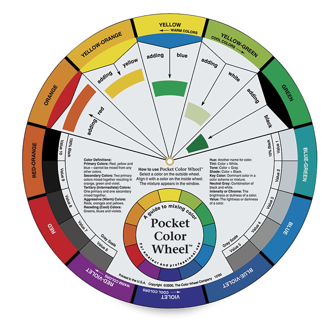 Open in modal - Artist's Color Wheel - Pocket Version, 5-1/8" (front)