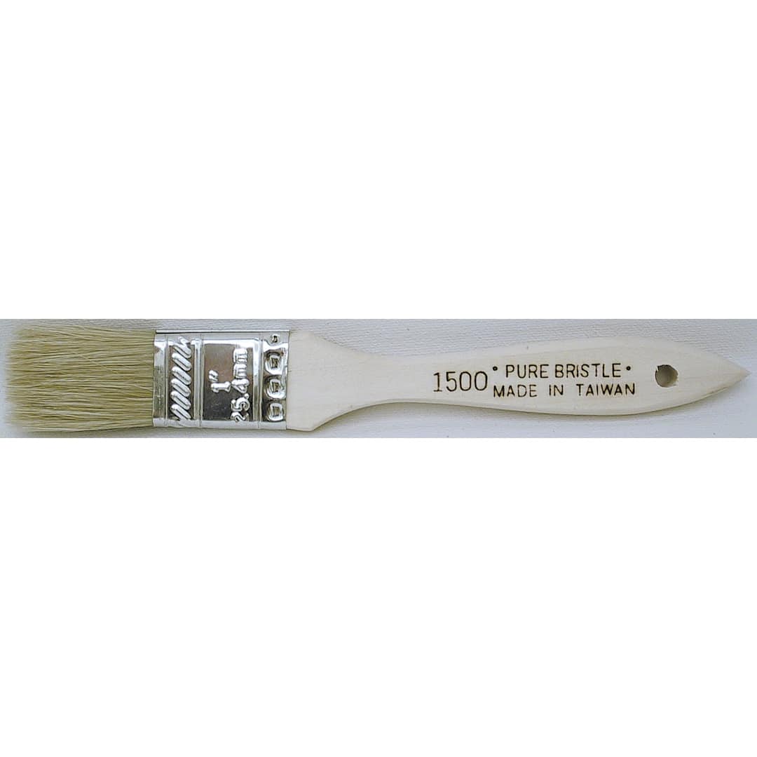 Open in modal - Linzer Brush Varnish & Chip Brush, White Bristle, 1"