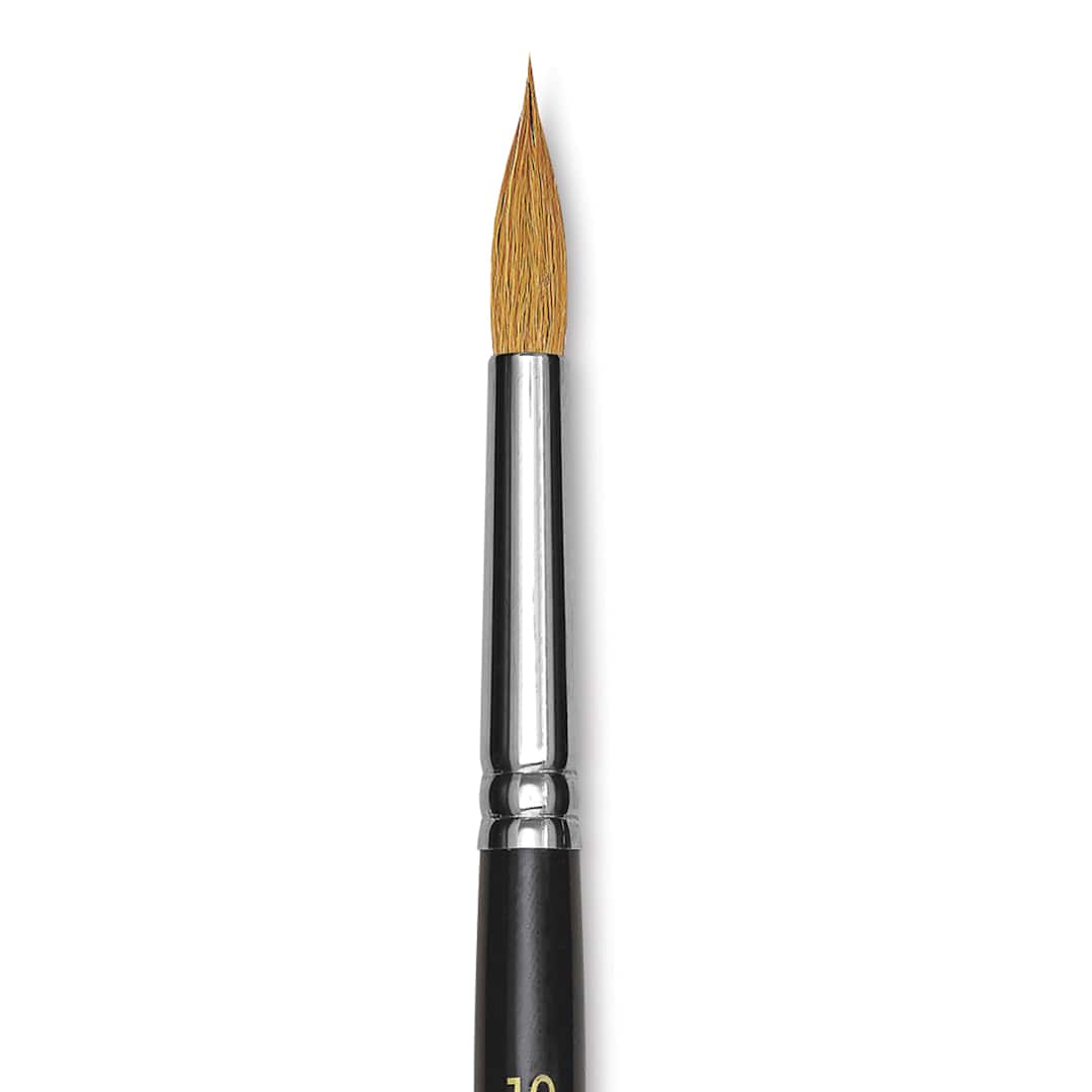 Open in modal - Blick Pointed Scholastic Brush - Round, Short Handle, Size 10 close-up