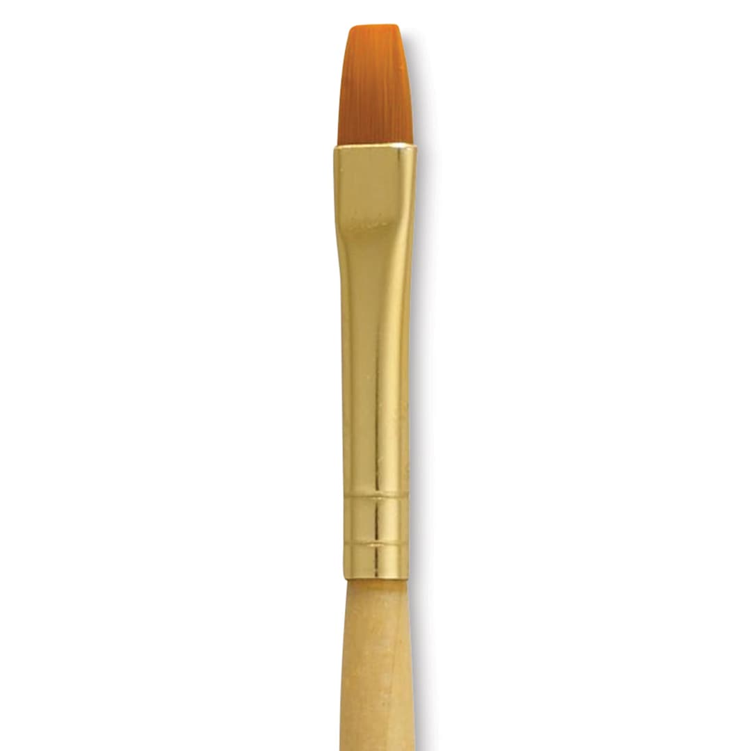 Open in modal - Dynasty Golden Nylon Brush - Flat Shader, Refill Brush, Size 4 close-up