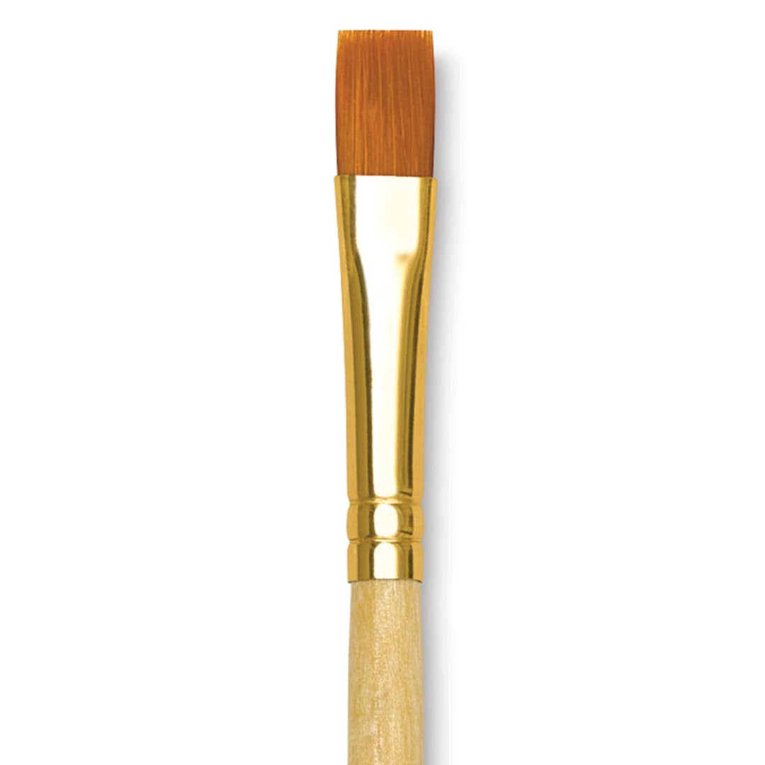 Open in modal - Dynasty Golden Nylon Brush - Flat Shader, Refill Brush, Size 8 close-up