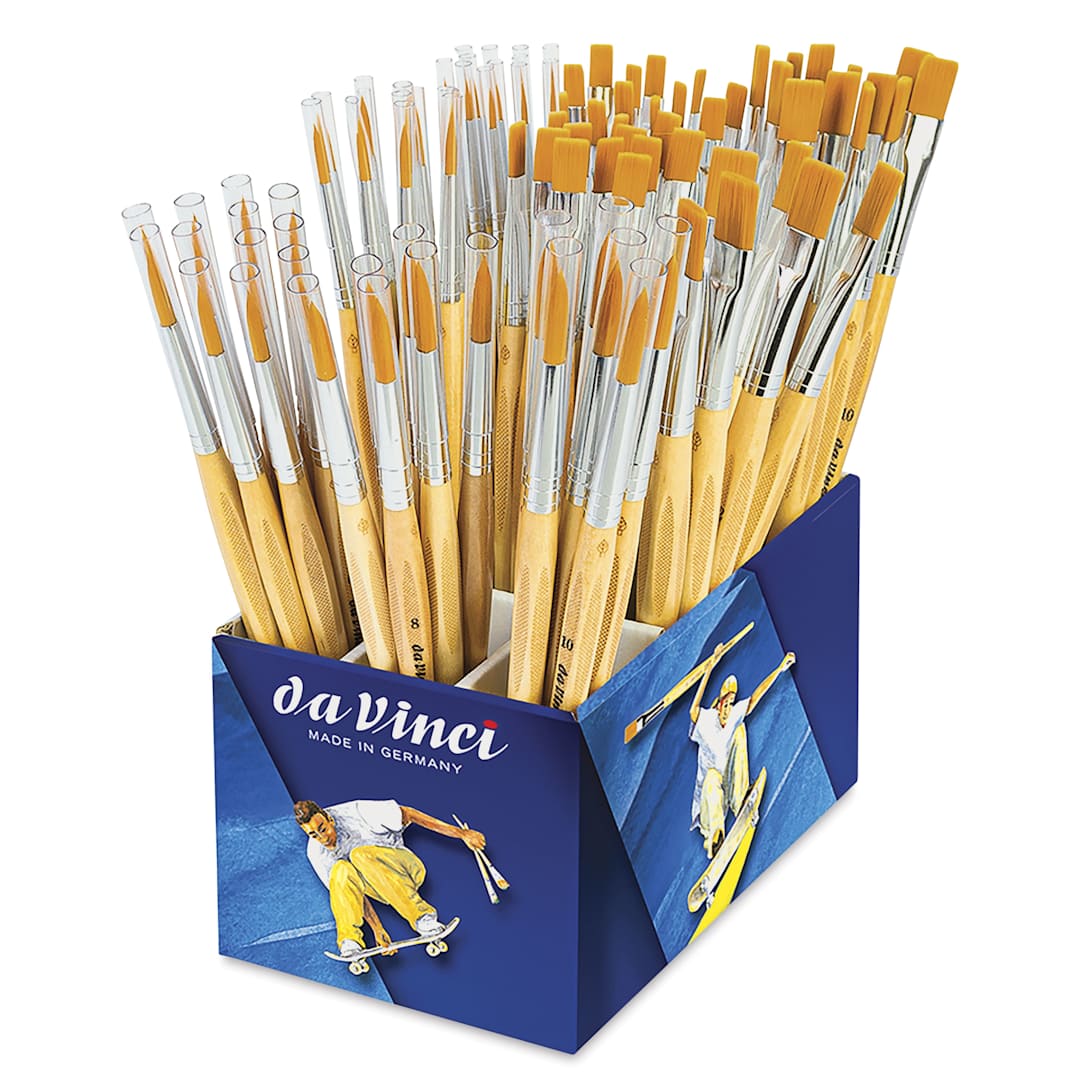 Open in modal - Da Vinci Junior Synthetic Brushes - Classpack of 93, brushes inside of package