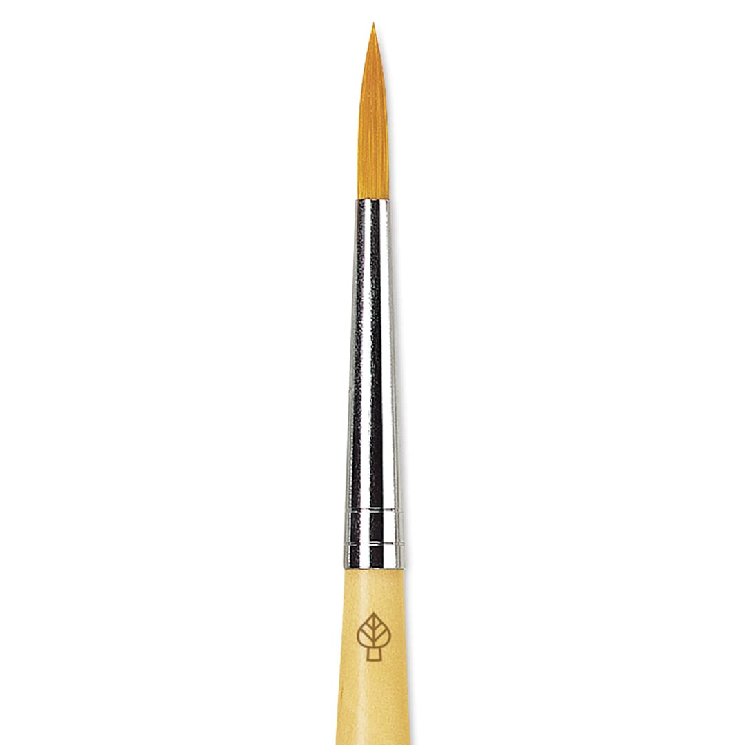 Open in modal - Da Vinci Junior Synthetic Brush - Round, Short Handle, Size 4 close-up