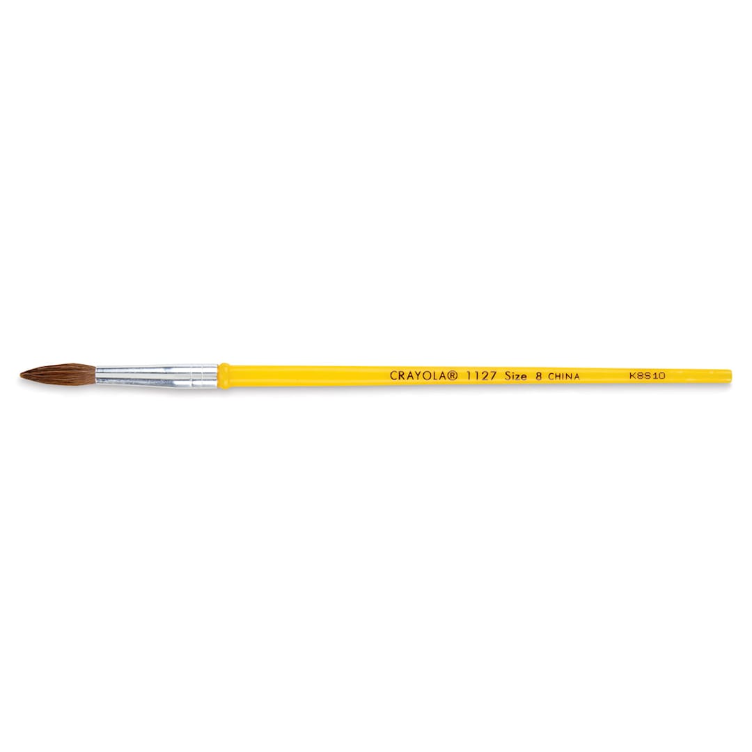 Open in modal - Crayola Camel Hair Watercolor Brush - Round, Size 8
