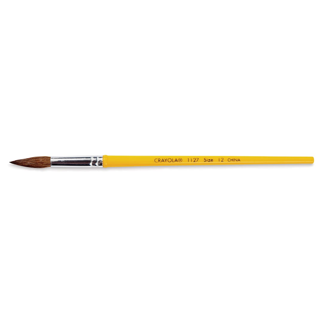 Open in modal - Crayola Camel Hair Watercolor Brush - Round, Size 12