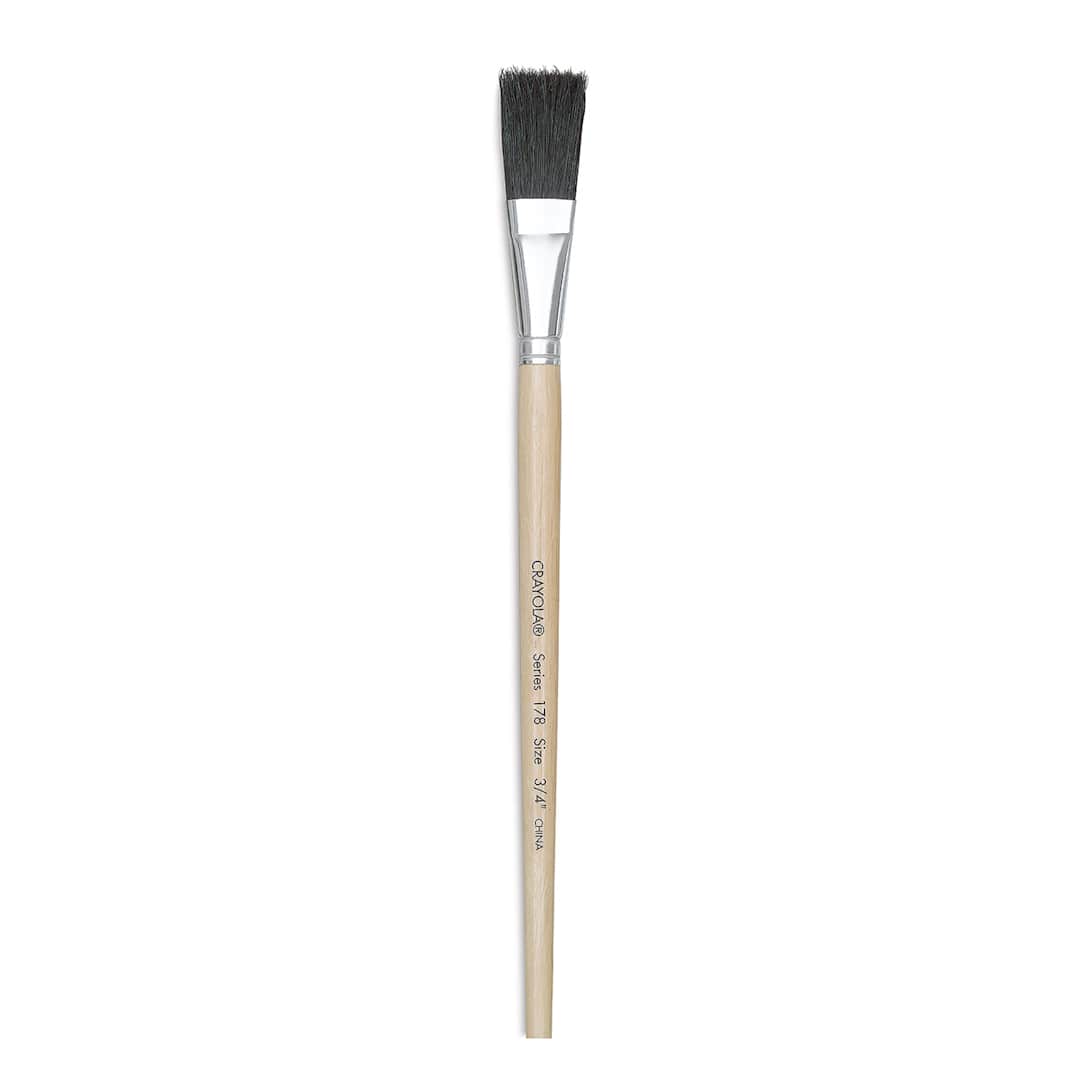 Open in modal - Crayola Black Bristle Easel Brush - Size 3/4"