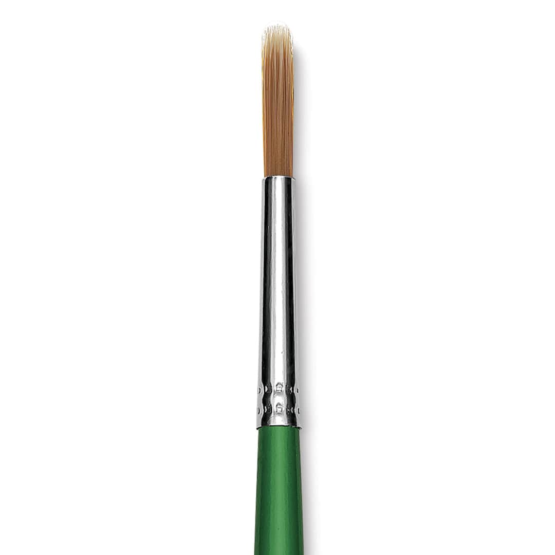 Open in modal - Blick Economy Golden Nylon Brush - Round, Long Handle, Size 8