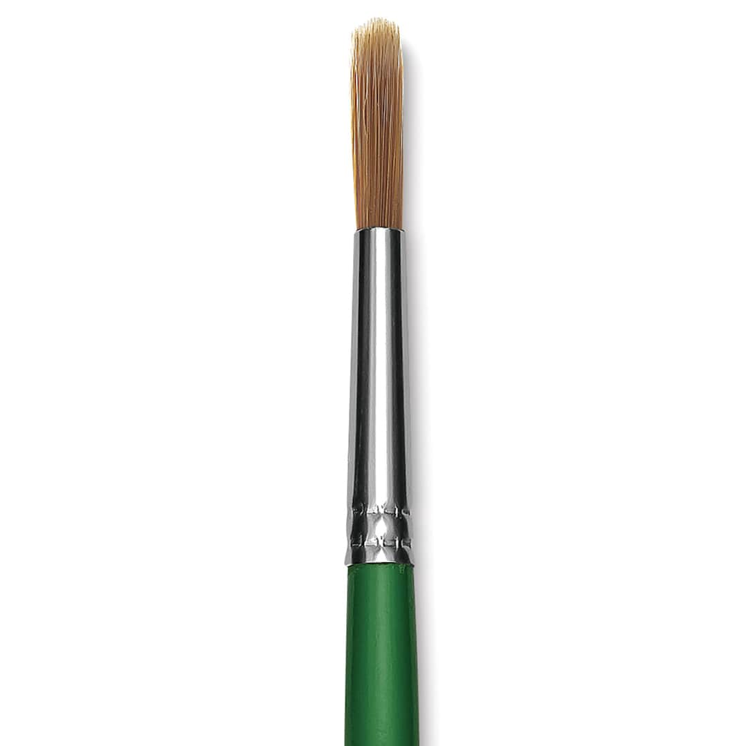 Open in modal - Blick Economy Golden Nylon Brush - Round, Long Handle, Size 10