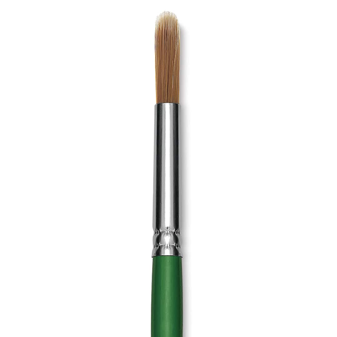 Open in modal - Blick Economy Golden Nylon Brush - Round, Long Handle, Size 12