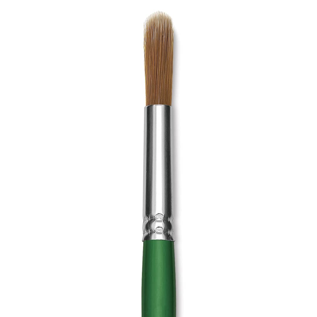 Open in modal - Blick Economy Golden Nylon Brush - Round, Long Handle, Size 14