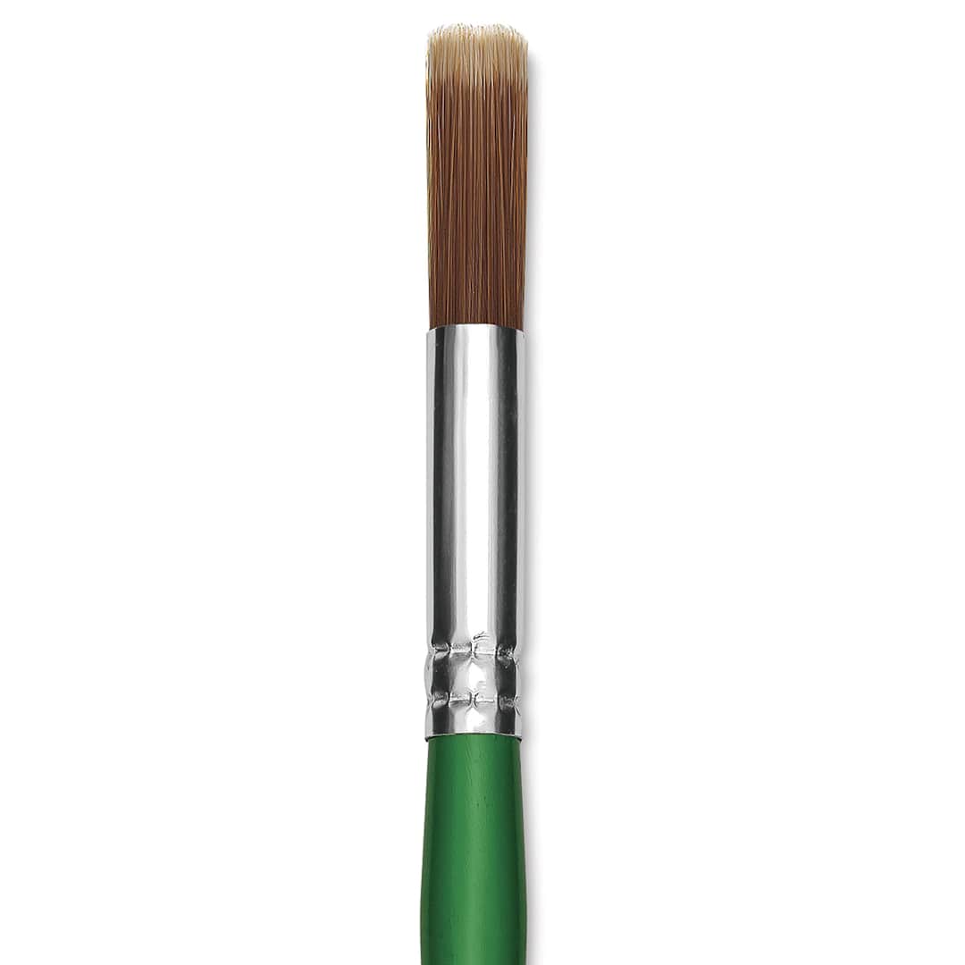 Open in modal - Blick Economy Golden Nylon Brush - Round, Long Handle, Size 18