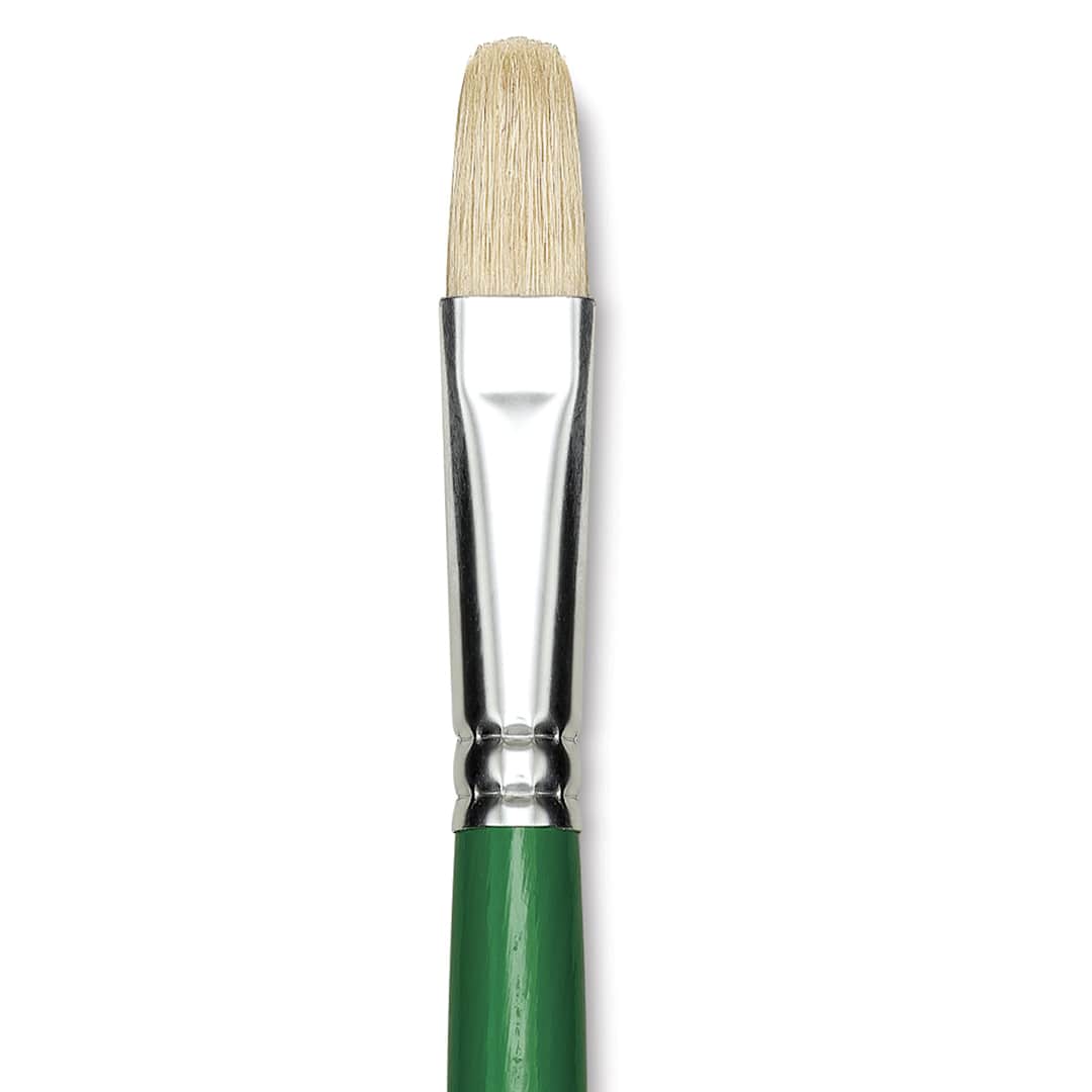 Open in modal - Blick Economy White Bristle Brush - Filbert, Size 16 close up