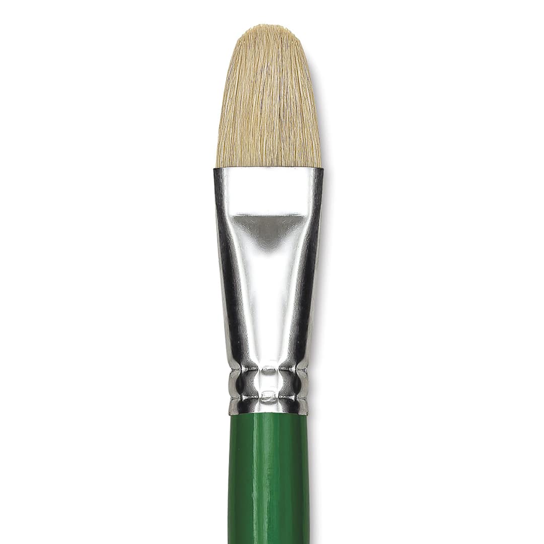 Open in modal - Blick Economy White Bristle Brush - Filbert, Size 24 close up