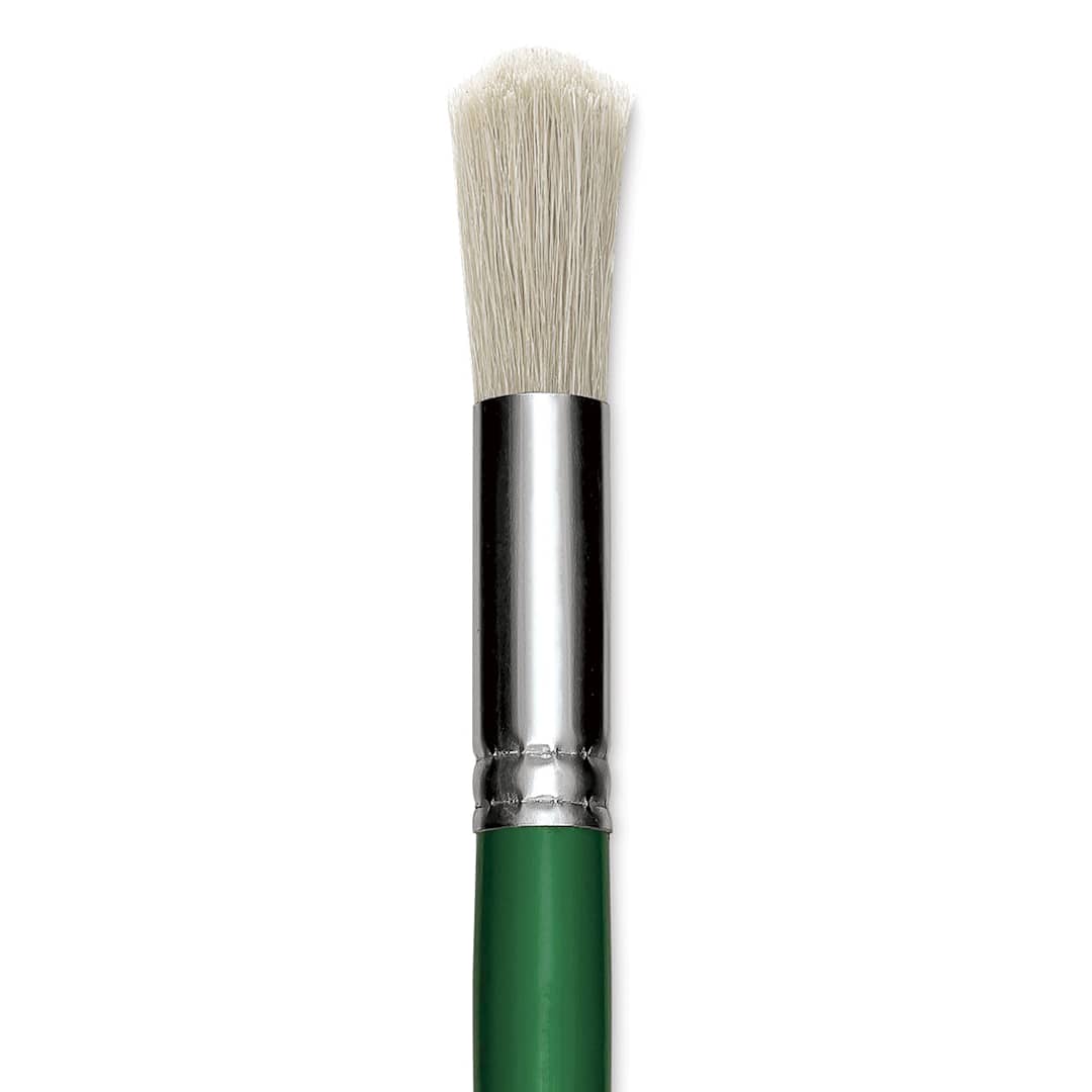 Open in modal - Blick Economy White Bristle Brush - Round, Size 24 close up