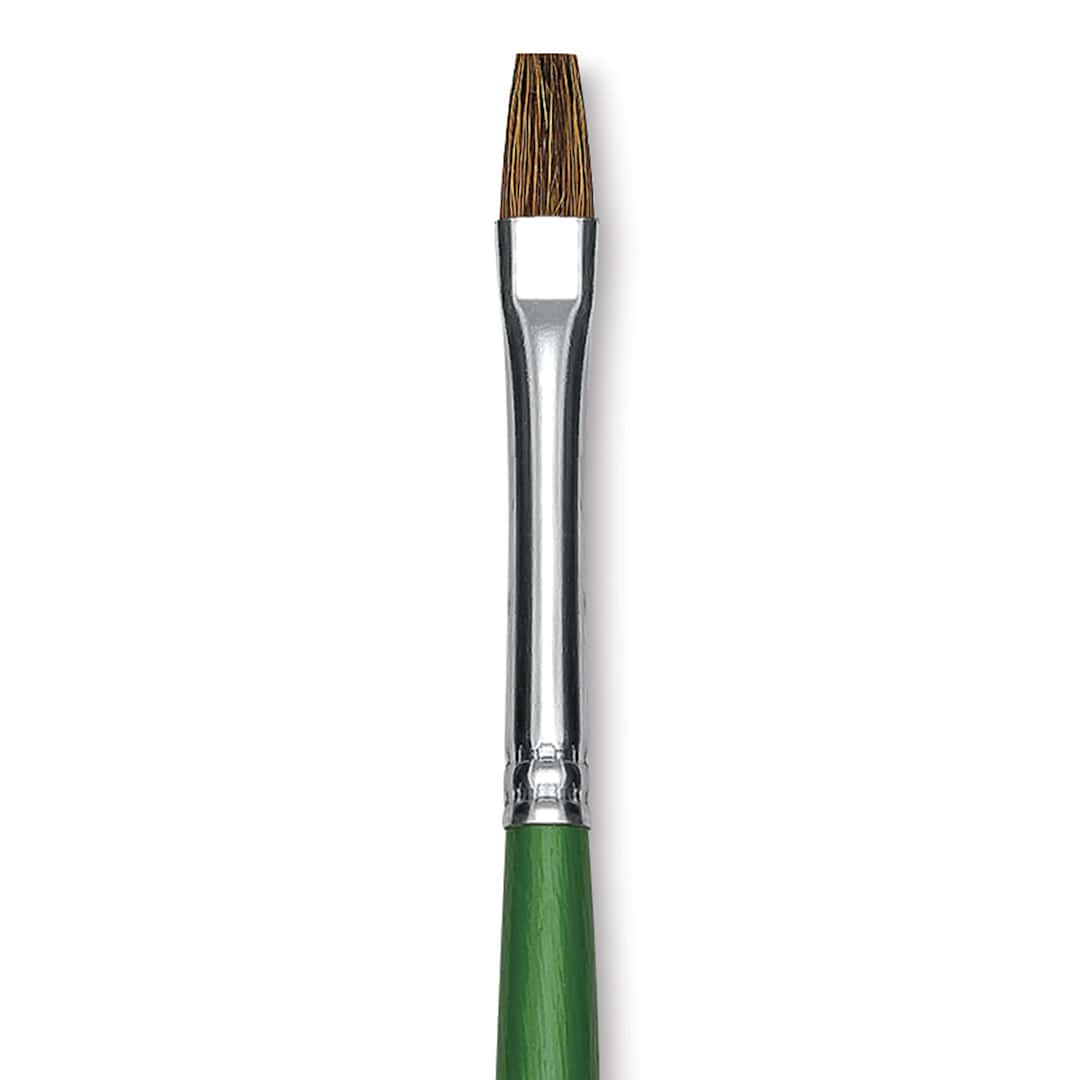 Open in modal - Blick Economy Sable Brush - Flat, Long Handle, Size 6 close up