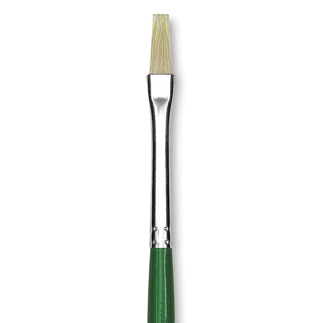 Open in modal - Blick Economy White Bristle Brush - Bright, Size 4 close up