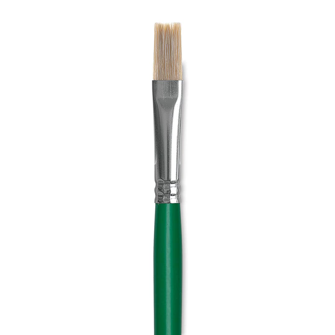 Open in modal - Blick Economy White Bristle Brush - Bright, Size 14 close up
