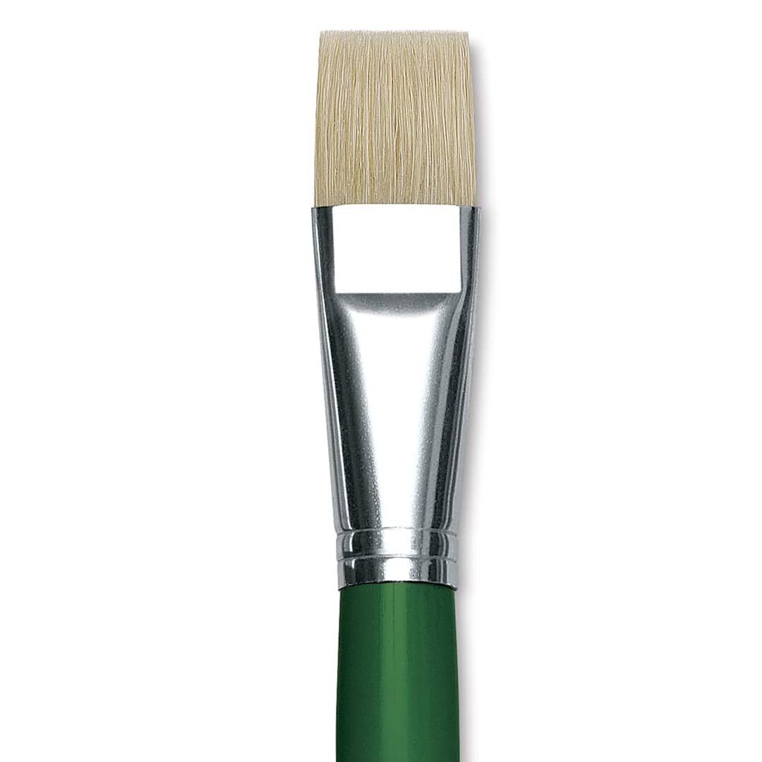 Open in modal - Blick Economy White Bristle Brush - Bright, Size 24 close up