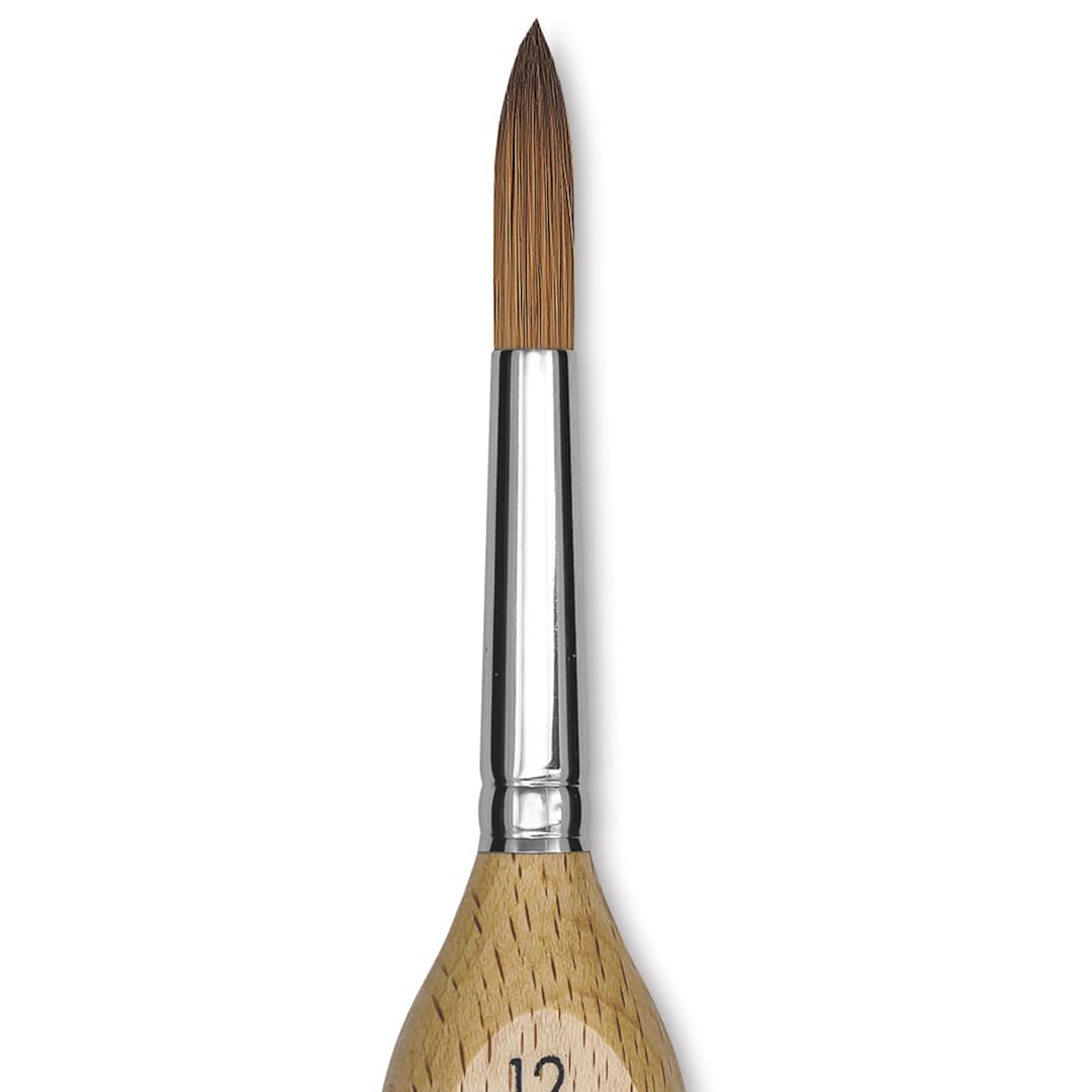 Open in modal - Blick Egg Handled Brush - Round, Size 12 close up