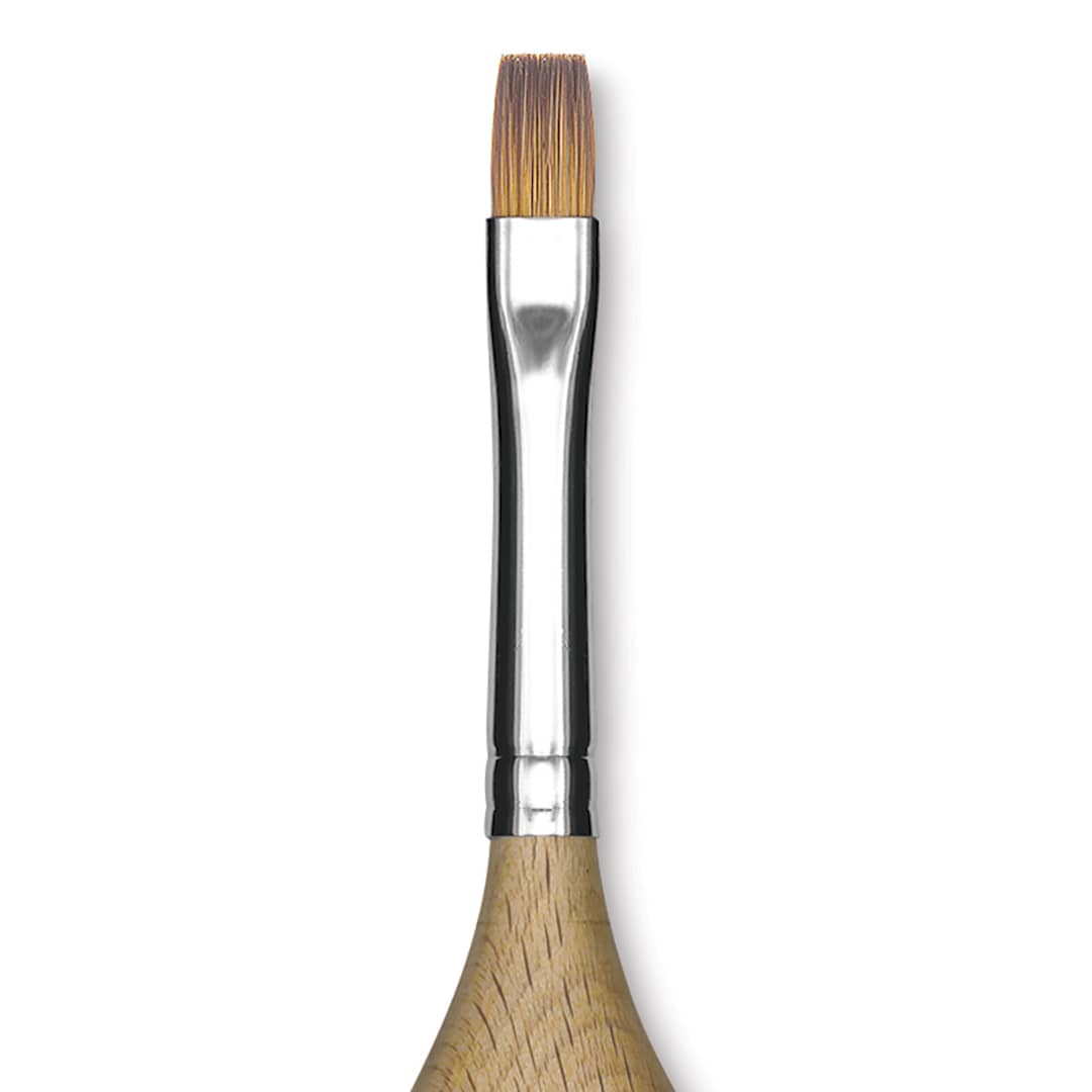 Open in modal - Blick Egg Handled Brush - Flat, Size 8 close up
