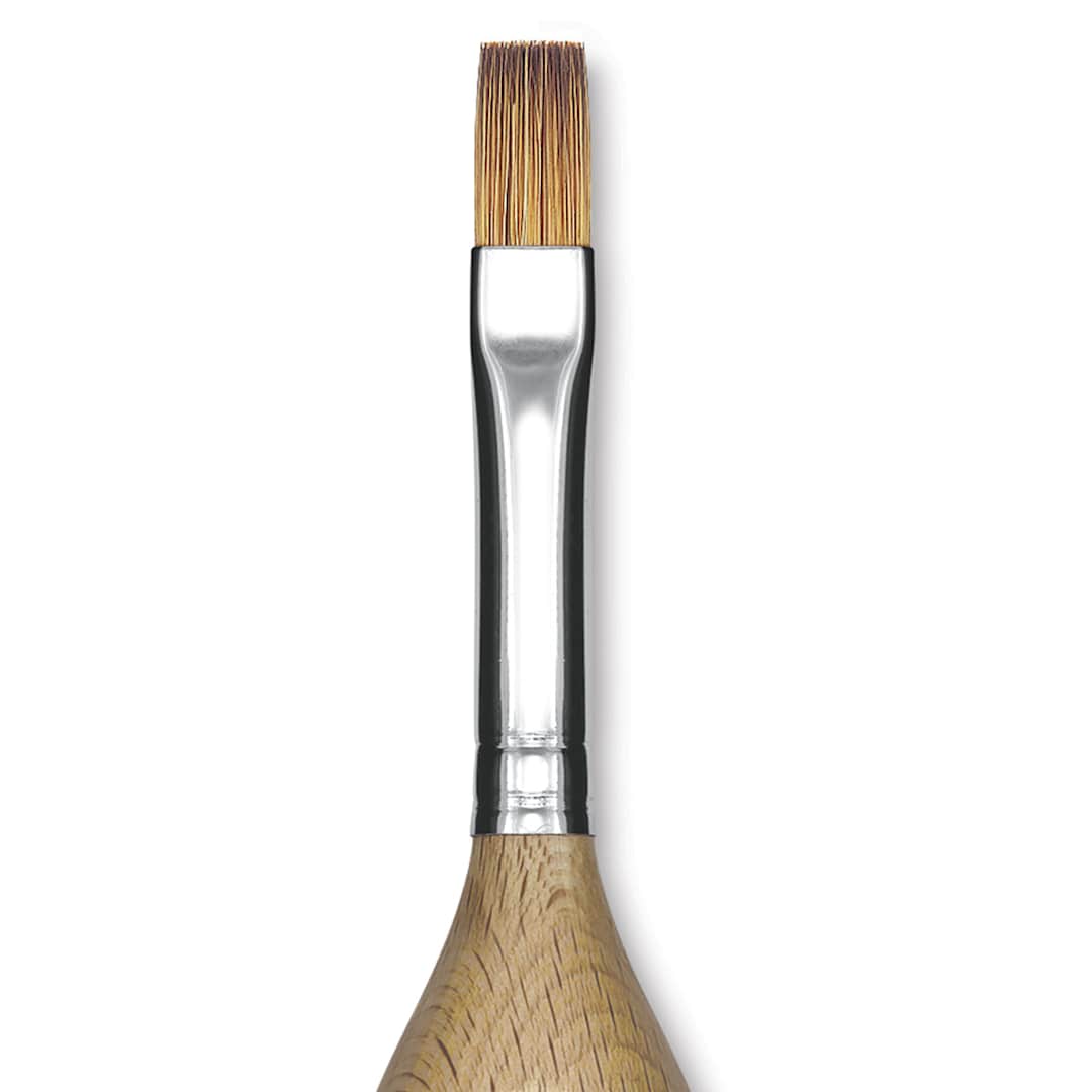 Open in modal - Blick Egg Handled Brush - Flat, Size 12 close up