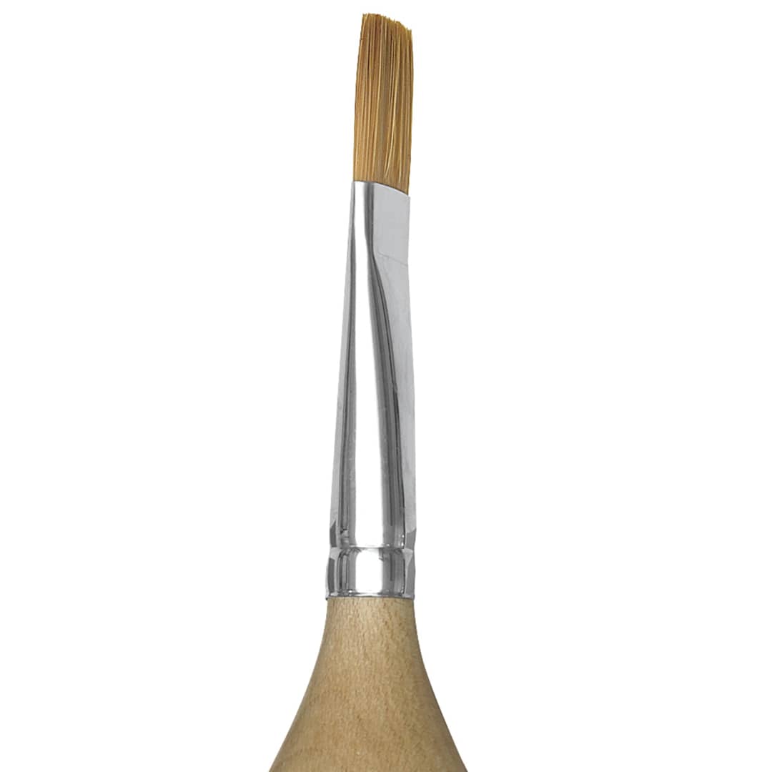 Open in modal - Blick Egg Handled Brush - Flat, Size 16 close up