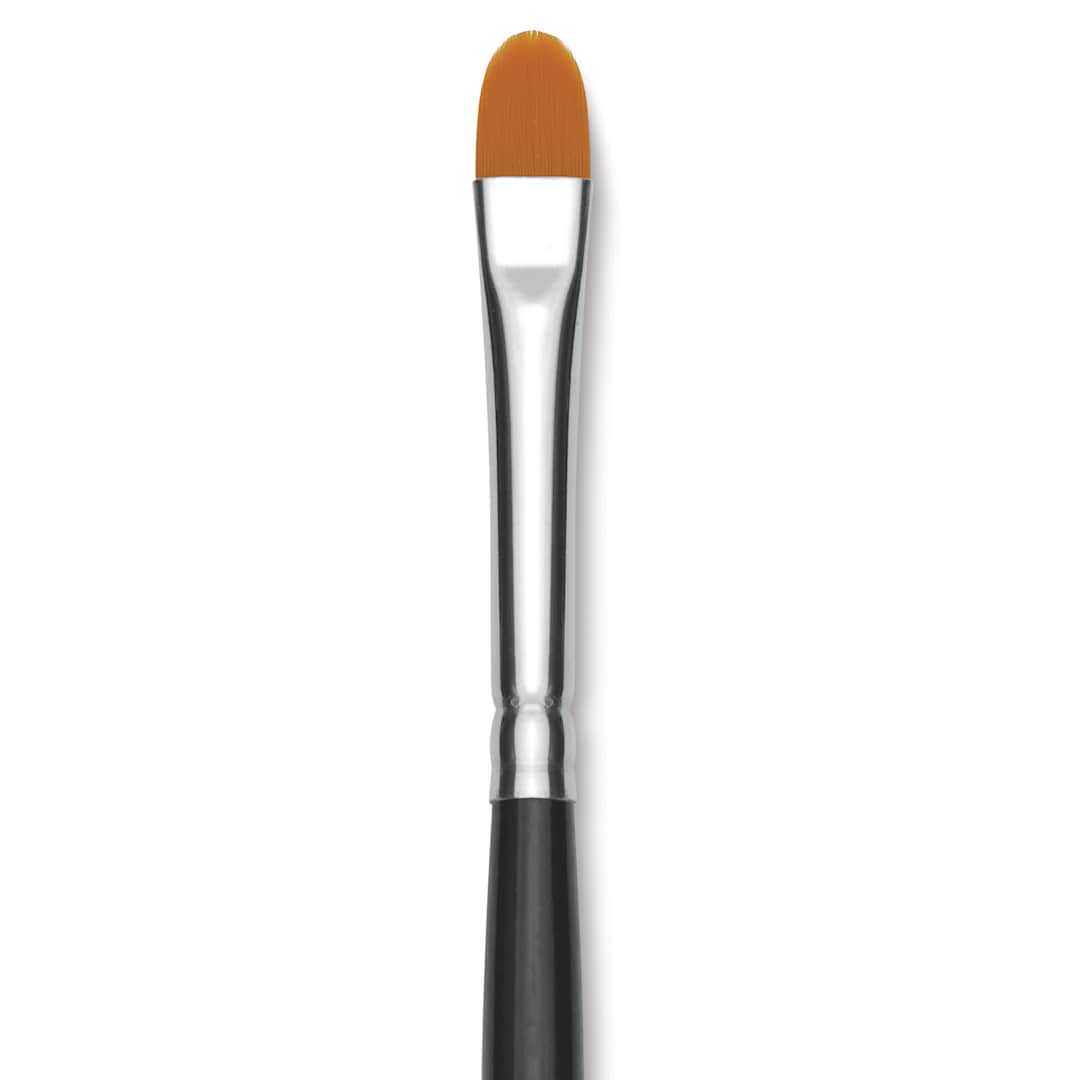 Open in modal - Dynasty Finest Golden Synthetic Brush - Filbert, Size 4, close-up