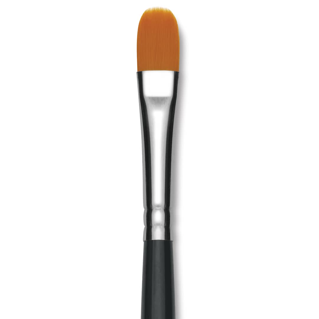 Open in modal - Dynasty Finest Golden Synthetic Brush - Filbert, Size 8, close-up