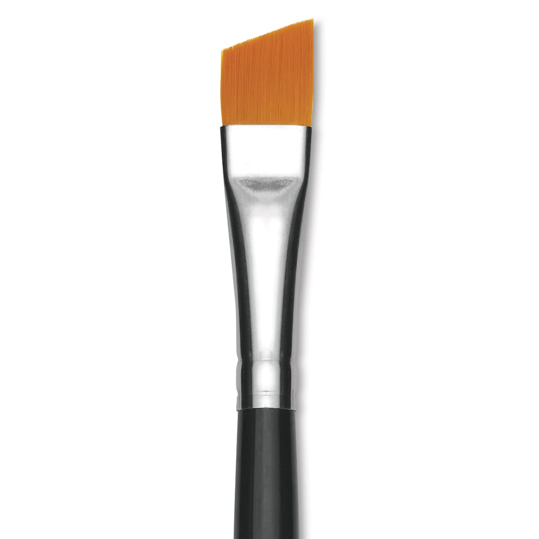 Open in modal - Dynasty Finest Golden Synthetic Brush - Angular, 1/2", close-up