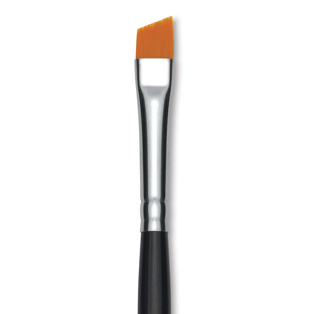 Open in modal - Dynasty Finest Golden Synthetic Brush - Angular, 1/4", close-up