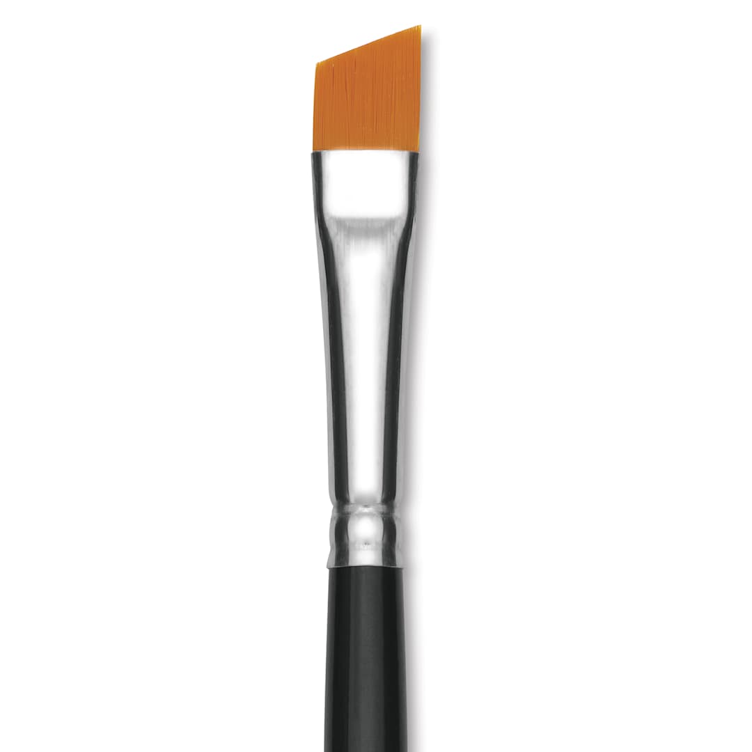 Open in modal - Dynasty Finest Golden Synthetic Brush - Angular, 3/8", close-up