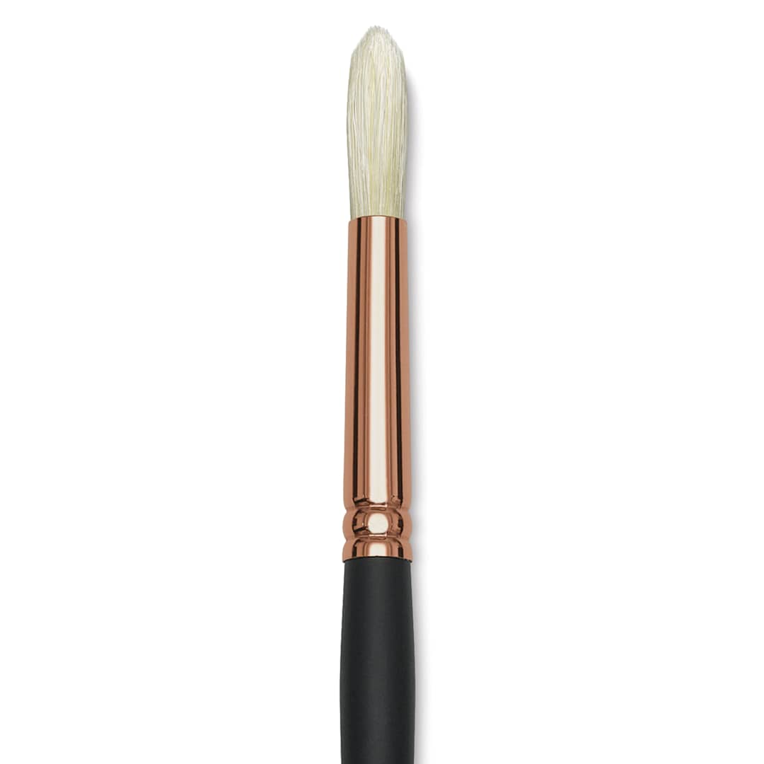 Open in modal - Blick Masterstroke Interlocking Bristle Brush - Round, Long Handle, Size 8