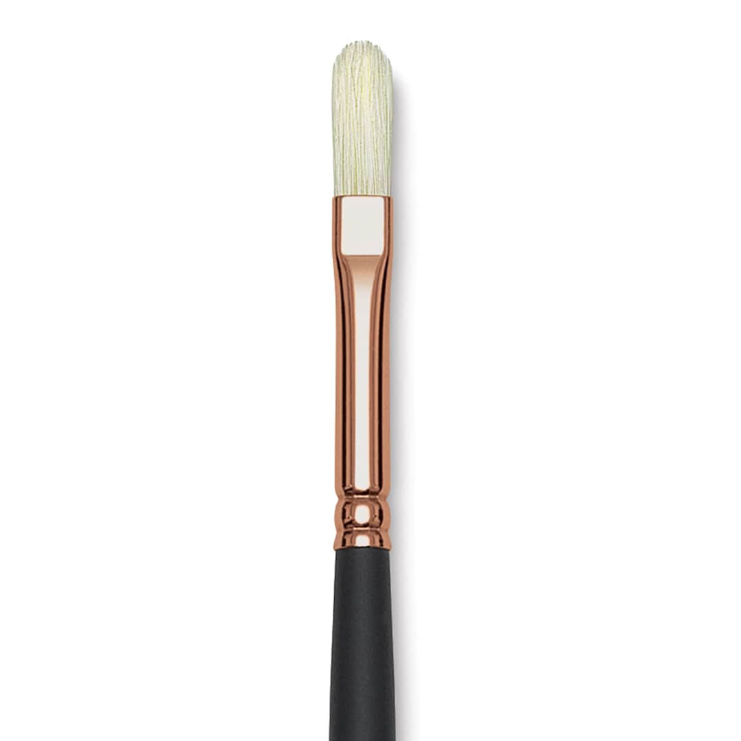 Open in modal - Blick Masterstroke Interlocking Bristle Brush - Filbert, Long Handle, Size 2
