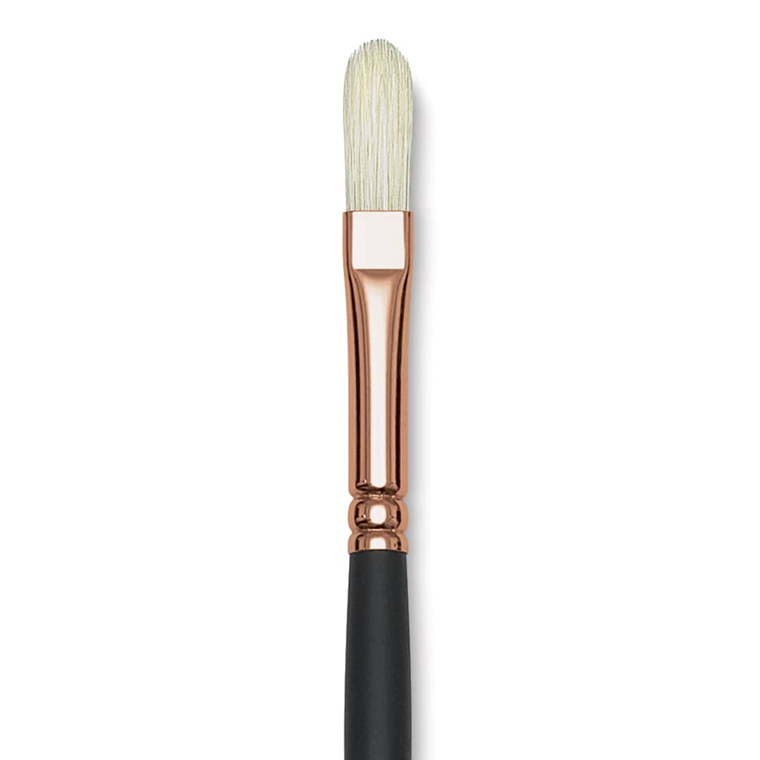 Open in modal - Blick Masterstroke Interlocking Bristle Brush - Filbert, Long Handle, Size 3