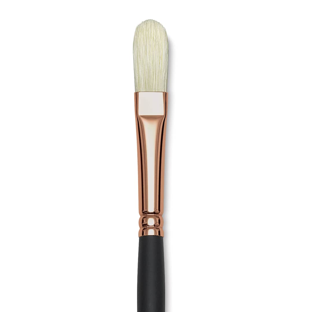 Open in modal - Blick Masterstroke Interlocking Bristle Brush - Filbert, Long Handle, Size 6
