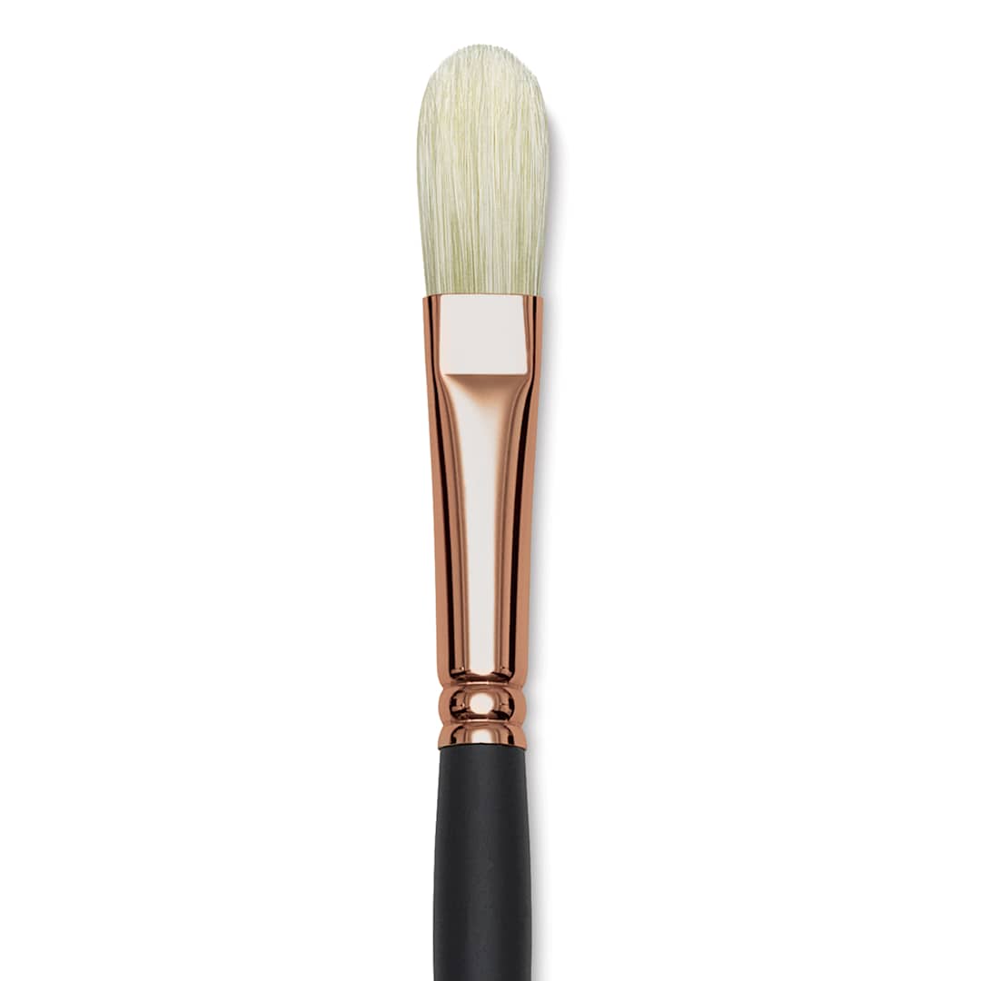 Open in modal - Blick Masterstroke Interlocking Bristle Brush - Filbert, Long Handle, Size 8