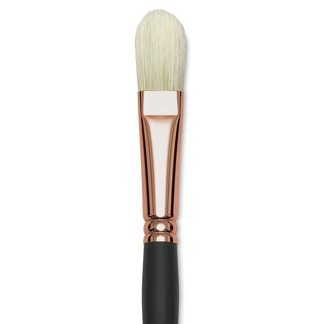 Open in modal - Blick Masterstroke Interlocking Bristle Brush - Filbert, Long Handle, Size 10