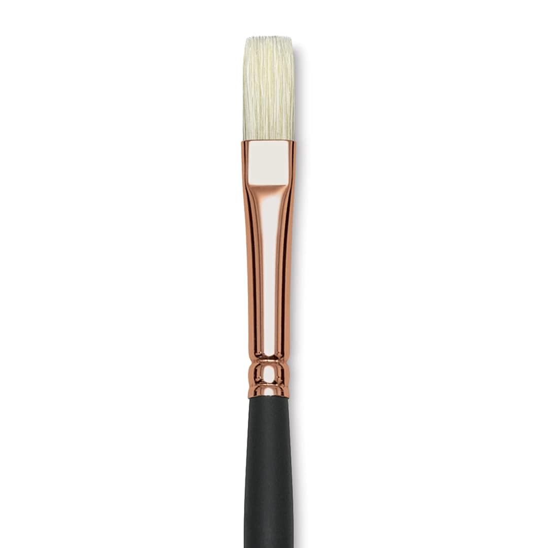 Open in modal - Blick Masterstroke Interlocking Bristle Brush - Flat, Long Handle, Size 4