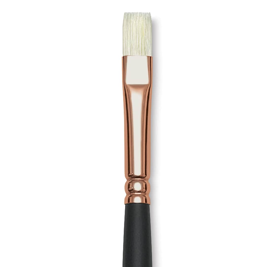 Open in modal - Blick Masterstroke Interlocking Bristle Brush - Bright, Long Handle, Size 3 close up