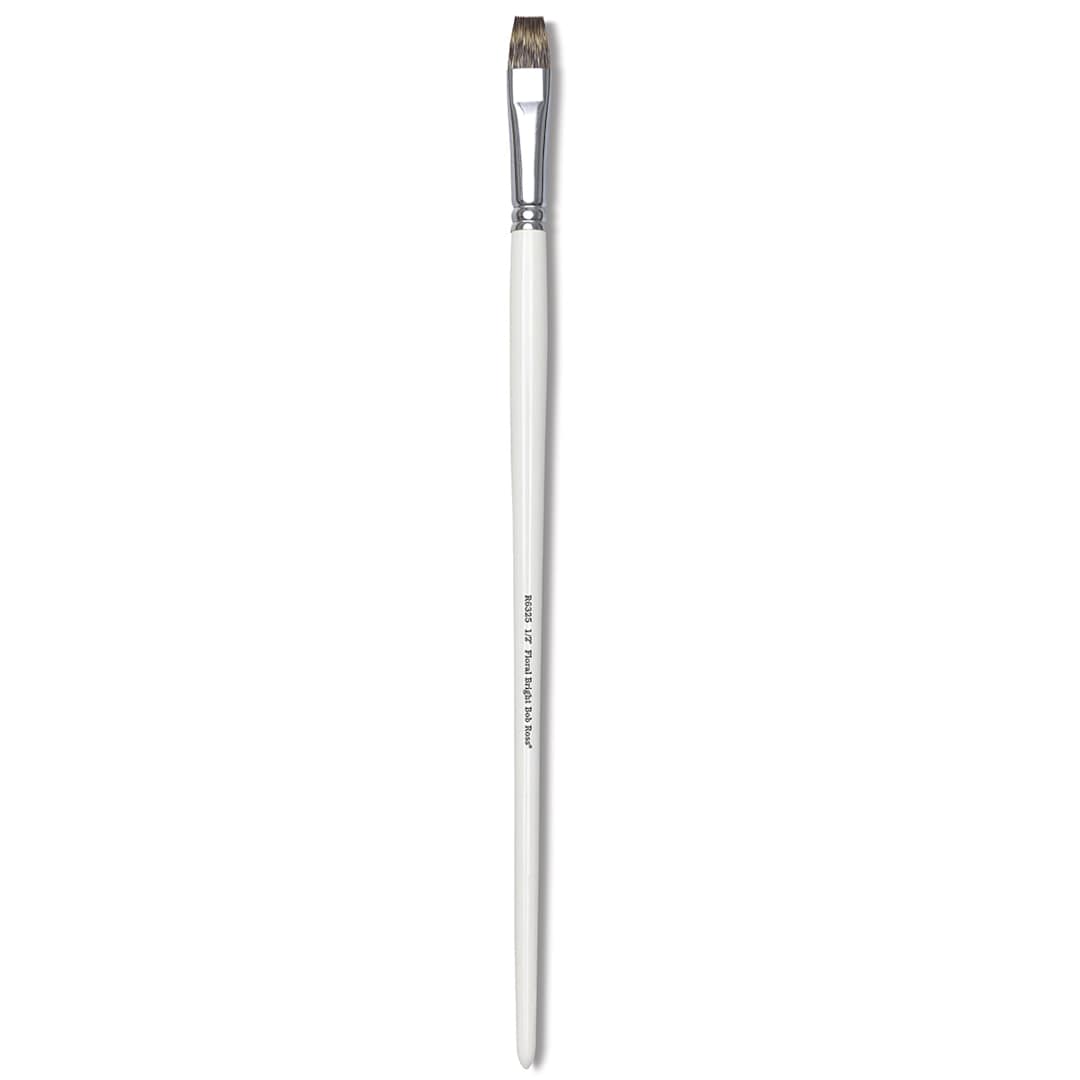 Open in modal - Bob Ross Synthetic Mongoose Brush - 1/2" Bright Brush shown upright