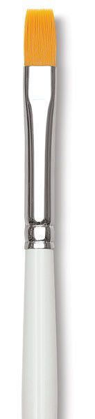 Open in modal - Bob Ross Gold Synthetic Brush - Finisher, Size 8 close-up