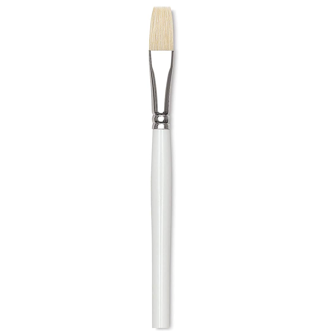 Open in modal - Bob Ross Hog Bristle Brush - Closeup of 1/2" Flat brush
