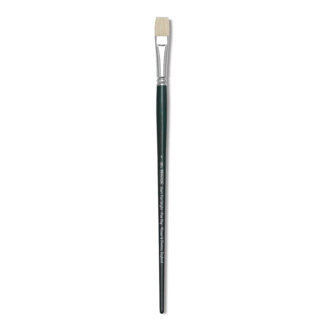 Open in modal - Winsor & Newton Winton Hog Bristle Brush - Bright, Long Handle, Size 8