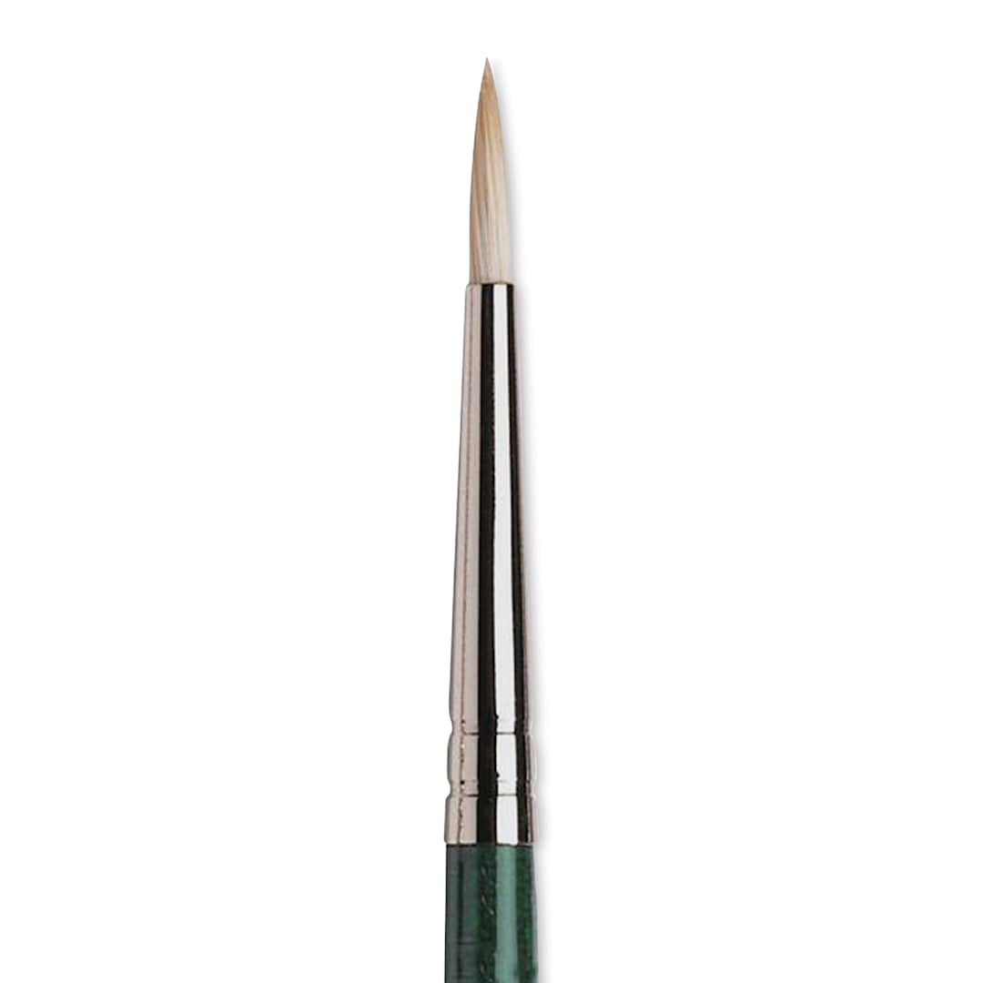 Open in modal - Winsor & Newton Winton Hog Bristle Brush - Round, Long Handle, Size 2