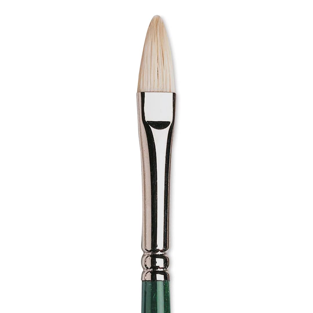 Open in modal - Winsor & Newton Winton Hog Bristle Brush - Filbert, Long Handle, Size 4