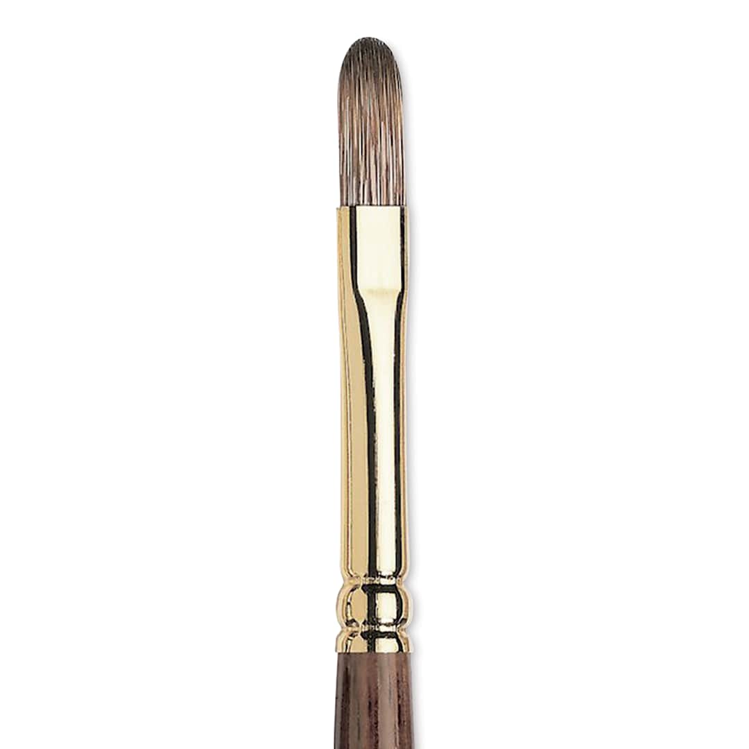 Open in modal - Winsor & Newton Monarch Mongoose Brush - Filbert, Long Handle, Size 4
