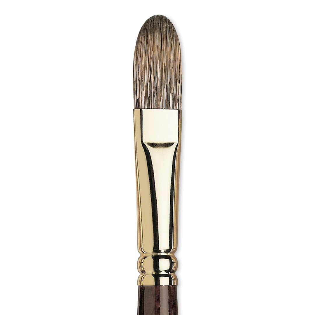 Open in modal - Winsor & Newton Monarch Mongoose Brush - Filbert, Long Handle, Size 12