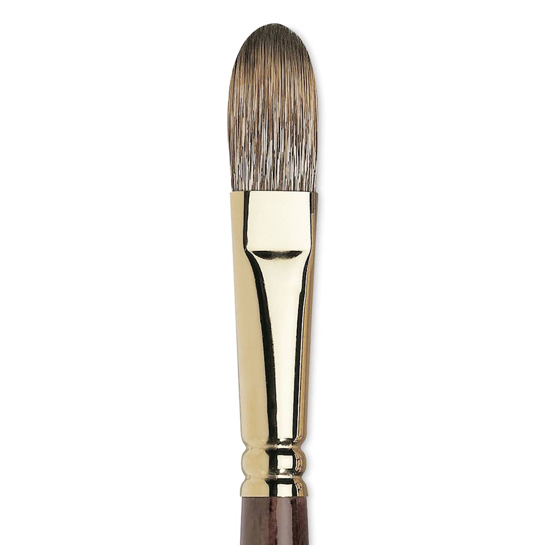 Open in modal - Winsor & Newton Monarch Mongoose Brush - Filbert, Long Handle, Size 14