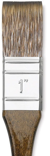 Open in modal - Winsor & Newton Monarch Brushes - Closeup of 1" Glazing brush 